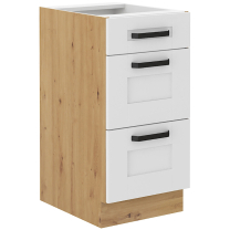 LUNA ab | dolní skříňka 40 D 3S se zásuvkami PREMIUM BOX | 40 cm | artisan/bílá