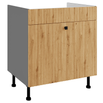AVARANT sa | dolní skříňka 80ZL 1S na dřez | 80 cm | PREMIUM BOX | šedá/artisan