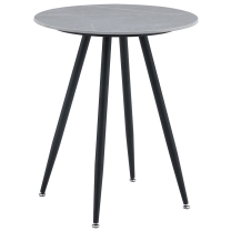 Zahradní sestava MAME B | 1x stůl MELODY ⌀ 60 x 71 cm + 2x židle MADERA s polstrováním | šedá/černá