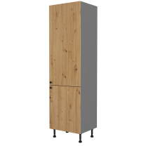 AVARANT sa | vysoká skříňka 60 DK-215 2F potravinová | 60 cm | 3D povrch | šedá/artisan