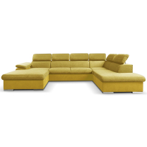 Sedací souprava COOL II | 191x343x220 cm | rozkládací + 2x úložný prostor | LEVÁ | žlutá 07/08