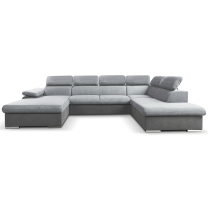 Sedací souprava COOL II | 191x343x220 cm | rozkládací + 2x úlož. prostor | LEVÁ | světle šedá 18/14