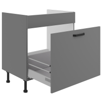 NESSANT se | dolní skříňka 80 ZL 1S dřezová s výsuvem | 80 cm | šedá