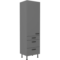 NESSANT se | vysoká skříňka 60 DKS-215 3S1F potravinová | PREMIUM BOX | 60 cm | šedá