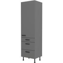 NESSANT se | vysoká skříňka 60 DKS-215 3S1F potravinová | PREMIUM BOX | 60 cm | šedá