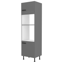 NESSANT se | vysoká skříňka 60 DPM-215 2F na vestavnou troubu | 60 cm | šedá