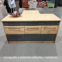 INFINITY s | horní skříňka 37G na vestavnou digestoř | 60 cm | artisan/šedá mat