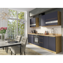 GLAMOUR m | horní skříňka GLA-53G s odkapávačem | 80 cm | modrá mat