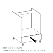 CREATIVA wh | dolní skříňka CRE-17D na vestavnou troubu | 60 cm | VÝBĚR KORPUSU | bílá lesk