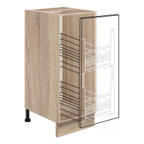 PREMIO sc | dolní skříňka PRE-26D + CARGO koš | 30 cm | sonoma/capuccino lesk