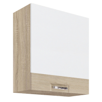 PREMIO sc | horní skříňka PRE-34G s policemi | 60 cm | UNI dvířka | sonoma/bílá lesk