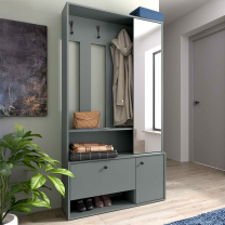 Předsíňová stěna SPOT | 100 cm | se zrcadlem | stone green zelená