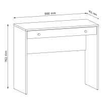 Psací stůl/toaletka REL B1 | 90 cm | bílá | lamino o síle 18 mm