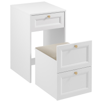 Toaletka REL TS | 50,2 cm | bílá | lamino o síle 18 mm + ozdobné MDF lišty 18 mm
