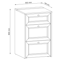Toaletka REL TS | 50,2 cm | bílá | lamino o síle 18 mm + ozdobné MDF lišty 18 mm