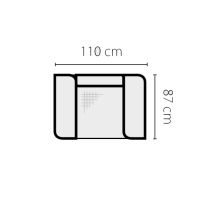 Křeslo AMIGO | 110 cm | VÝPRODEJ Z PRODEJNY