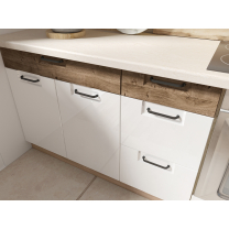 FAVORIT r | horní skříňka FR-53G s odkapávačem | 80 cm | ribbeck/bílá lesk | VÝBĚR KORPUSU