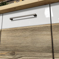INFINITY w | horní skříňka 37G na vestavnou digestoř | 60 cm | wood/světle šedá lesk