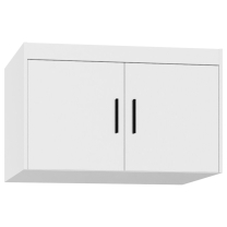 Šatní skříň ELENA 2D 1L + zrcadlo + nástavec | 89,7 cm | bílá