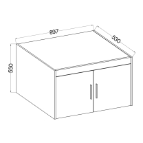 Šatní skříň ELENA 2D 1L + zrcadla + nástavec | 89,7 cm | dub lefkas