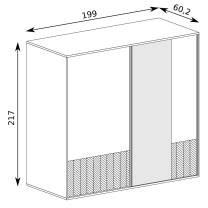 FONTI | šatní skříň F-11 | 199 cm | dub karamel