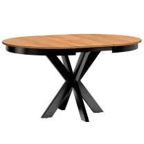 FONTI | jídelní rozkládací stůl F-10 | 110-150 cm | dub karamel | černá kovová podnož