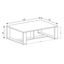 FONTI | konferenční stolek F-8 | 120x60x45,5 cm | dub karamel | lamino 32 mm
