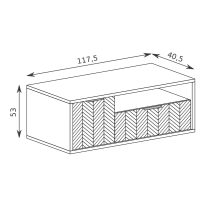 FONTI | TV stolek F-7 + kovové nohy 12 cm | 117,5 cm | dub karamel