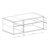 FONTI | TV stolek F-7 + kovové nohy 12 cm | 117,5 cm | dub karamel