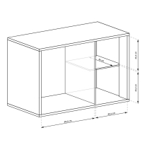 Obývací stěna FONTI + kovové nohy 12 cm | 4 díly C | dub karamel