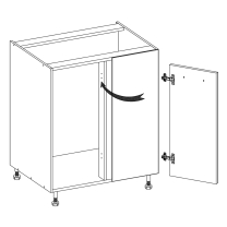 SMART s | dolní skříňka SM-24D rohová | 110x60 cm | VÝBĚR KORPUSU | šedá mat