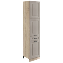 SMART s | kuchyňská linka 210x310 cm + 140 cm | VÝBĚR KORPUSU A KOVÁNÍ | šedá mat
