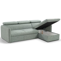 Malá sedací souprava SLIM | 235x179 cm | PRAVÁ | rozkládací + úložný prostor | VÝBĚR TKANIN