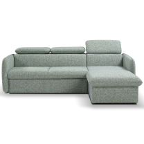 Malá sedací souprava SLIM | 235x179 cm | PRAVÁ | rozkládací + úložný prostor | VÝBĚR TKANIN