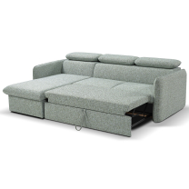 Malá sedací souprava SLIM | 179x235 cm | LEVÁ | rozkládací + úložný prostor | VÝBĚR TKANIN