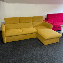 Malá sedací souprava SLIM | 235x179 cm | PRAVÁ | 02 šedobílá | rozkládací + úložný prostor