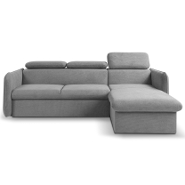 Malá sedací souprava SLIM | 235x179 cm | PRAVÁ | 02 šedobílá | rozkládací + úložný prostor