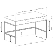 STYLES k | konzolový/toaletní stolek LS-9 | 110 cm | 3D povrch | kašmír