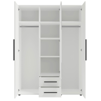 MAXIONE a | šatní skříň SZ3D2SZ MX-12 se zrcadlem | 150 cm | artisan