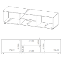 MAXIONE k | TV stolek RTV150 MX-09 | 150 cm | kašmír