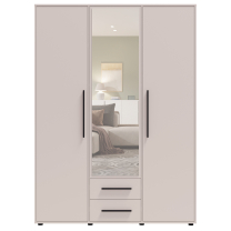 MAXIONE k | šatní skříň SZ3D2SZ MX-12 se zrcadlem | 150 cm | kašmír