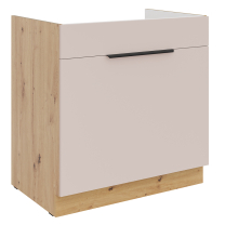 SOLEA k | dolní kuchyňská skříňka 80 ZL 1S dřezová | 80 cm | artisan/kašmír | VÝBĚR ÚCHYTŮ