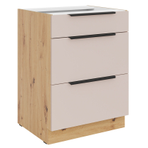 SOLEA k | dolní kuchyňská skříňka 60 D 3S zásuvková | 60 cm | artisan/kašmír | VÝBĚR ÚCHYTŮ