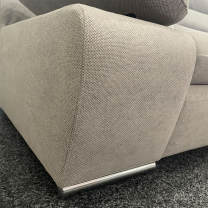 Sedací souprava GRECO MINI | 278x185 cm | PRAVÁ | 02 šedobílá WATER REPELLENT | rozkládací + úložný prostor