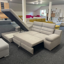 Sedací souprava GRECO MINI | 185x278 cm | LEVÁ | 09 světle béžová WATER REPELLENT | rozkládací + úložný prostor