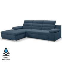 Sedací souprava GRECO MINI | 185x278 cm | LEVÁ | 78 tmavě modrá WATER REPELLENT | rozkládací + úložný prostor