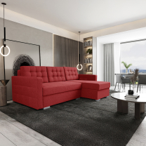 Sedací souprava ASTA | 225x144 cm | PRAVÁ | rozkládací + 2x úložný prostor | VÝBĚR TKANIN