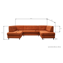 Sedací souprava LATTI | 170x310x170 | rozkládací + 2x úložný prostor | univerzální | VÝBĚR TKANIN