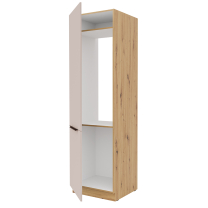 SOLEA k | vysoká skříňka 60 LO-210 2F na vestavnou lednici | 60 cm | UNI dvířka | artisan/kašmír | VÝBĚR ÚCHYTŮ