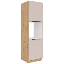 SOLEA k | vysoká skříňka 60 DP-210 2F | 60 cm | UNI dvířka | artisan/kašmír | VÝBĚR ÚCHYTŮ